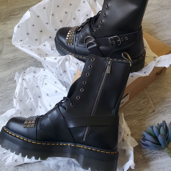 jadon hi stud leather platform boots